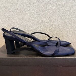 Richard Tyler Elegant Navy Blue Strappy Heels